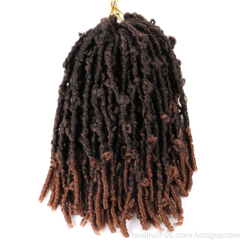 Wholesale Butterfly Locs Crochet Braids Butterfly Bob Faux locs Messy Soft Dreadlocks Twisted Pre Looped Hair